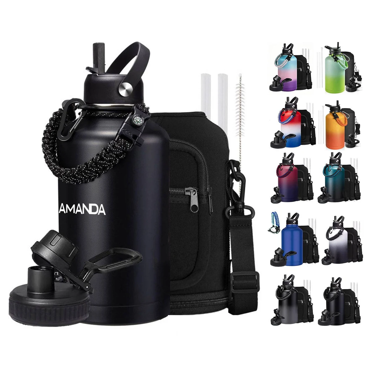 64oz Stock outdoor working camping trip vacuum thermo bottle, custom water bottle with logo imprint 1