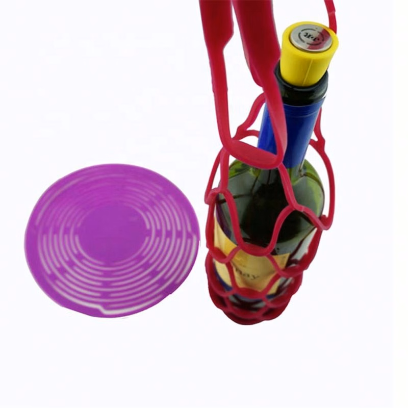Silicone wine bottle holder