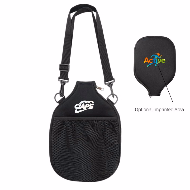 Pickleball Paddle Cover with Mesh Pocket & Adjustable Shoulder Strap