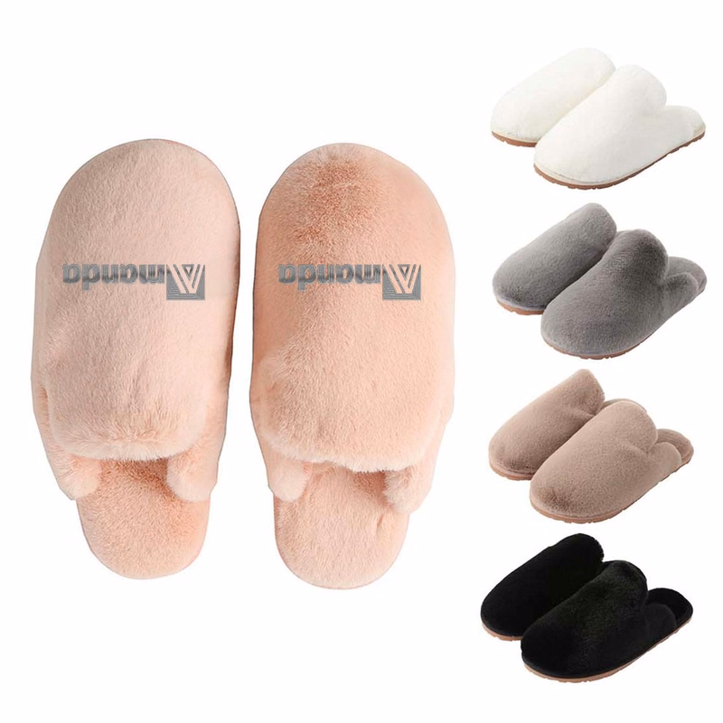 Winter Pure Color Fuzzy Slippers