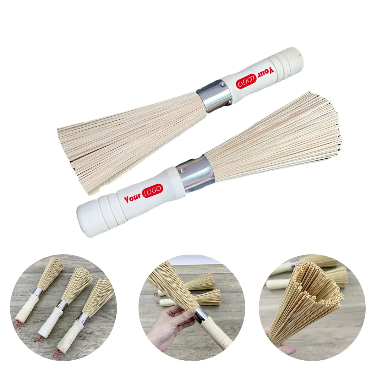 Bamboo Wood Pot Brush 1