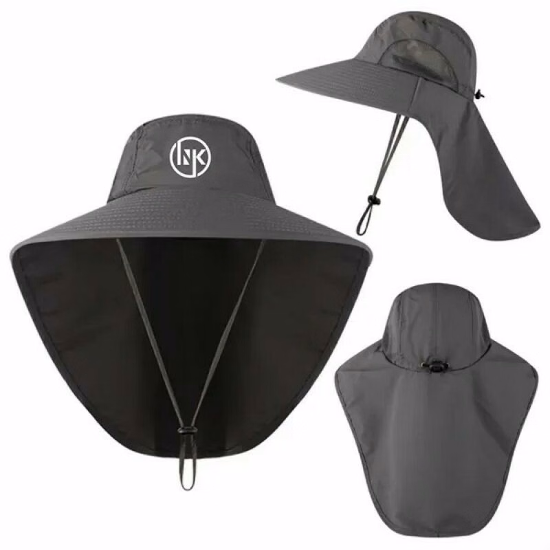 Wide Brim Hat with Neck Flap