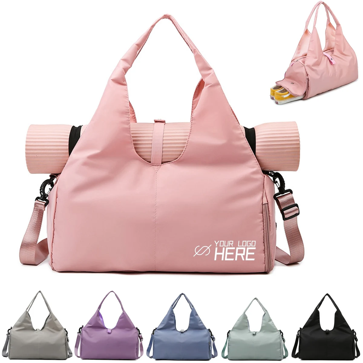 Sports Gym Bag With Yoga Mat Holder 1