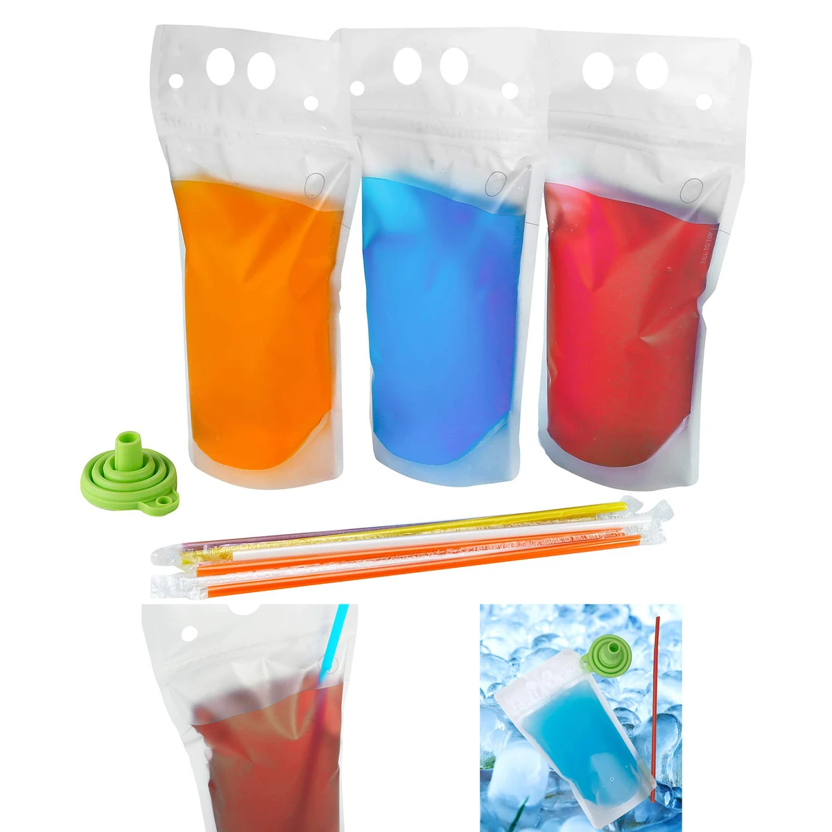 Drink Pouches for Adult with Straw 1