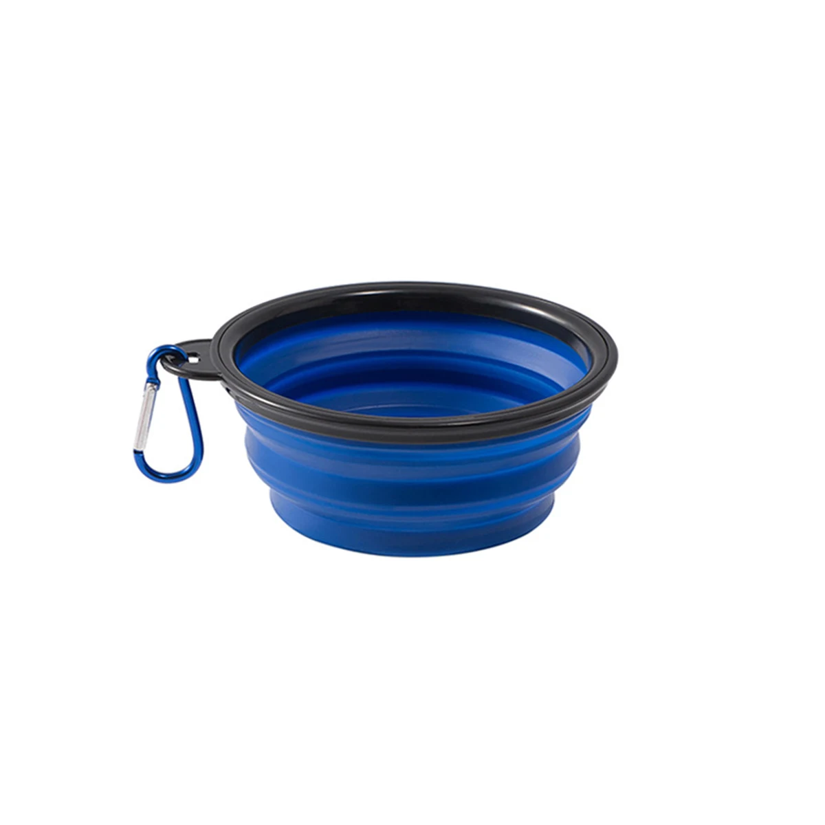 Food Grade TPE Collapsible Pet Bowl Carabiner Attachment 1