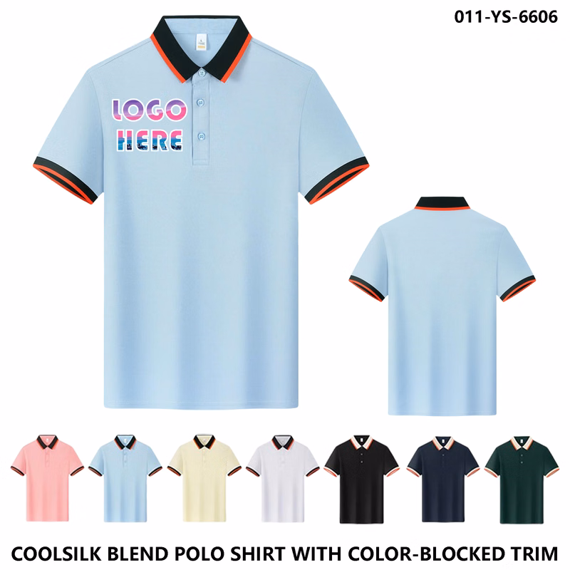 Color Contrast Collar Polo - Custom Logo Activewear