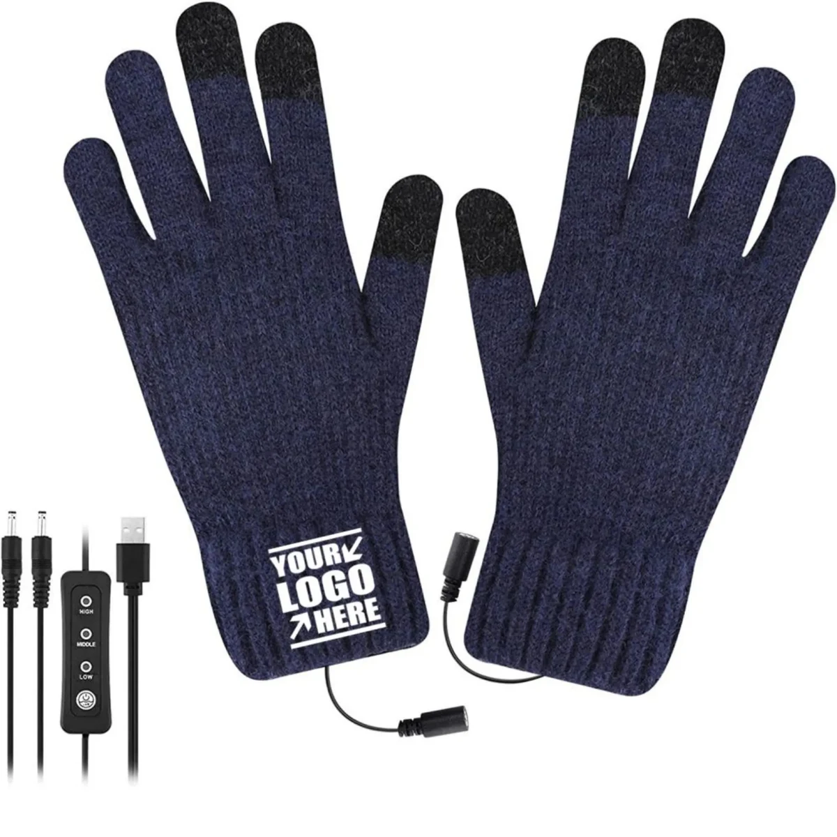 Screentouch Knitted Woolen USB Hand Warmer Gloves 1