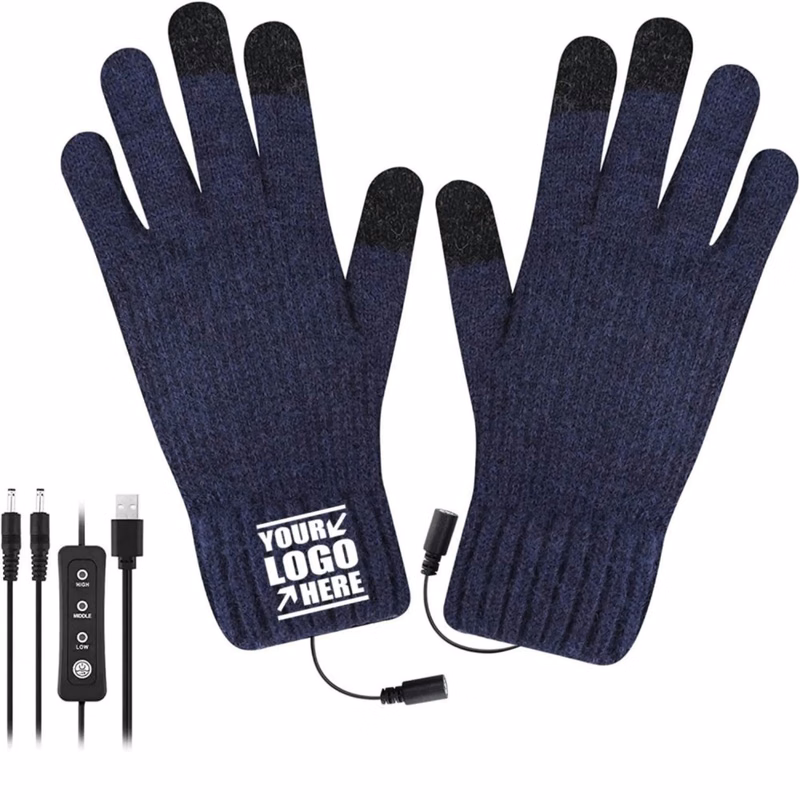 Screentouch Knitted Woolen USB Hand Warmer Gloves