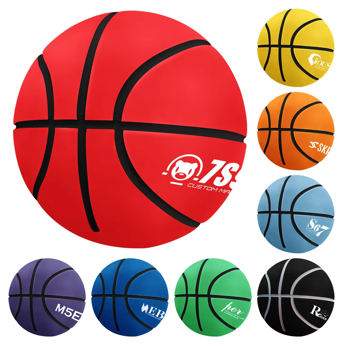 2 3/8" High Elastic Mini Hollow Basketball 1