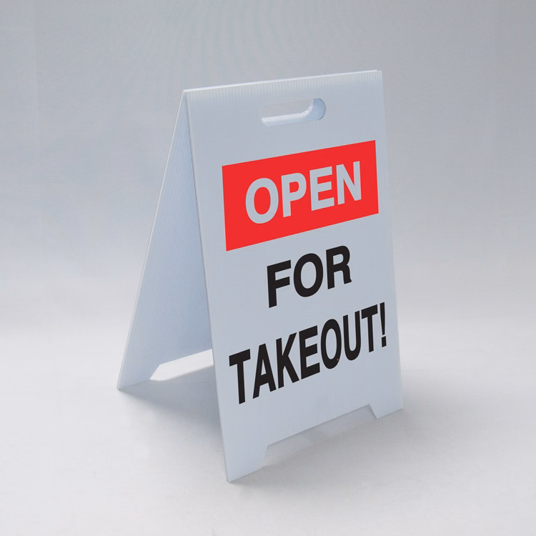 'Open For Takeout' A-Frame Sign - 12"w x 18"h