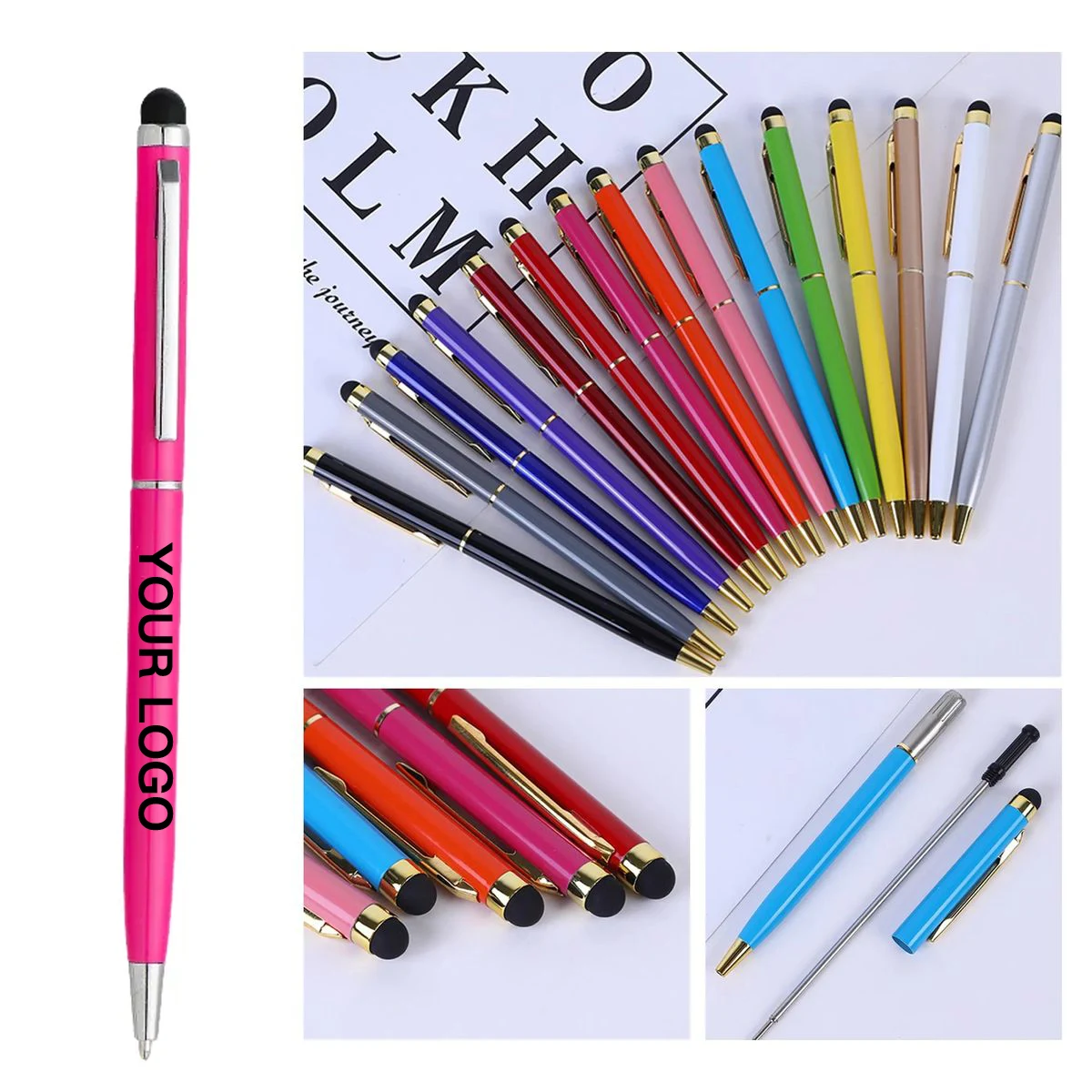 Slim Brass Stylus Pen For Writing And Digital Use 1