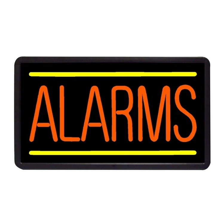 Alarms 13" x 24" Simulated Neon Sign 1