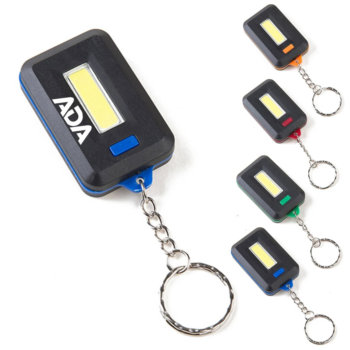 Rectangle LED Light Keychains 1