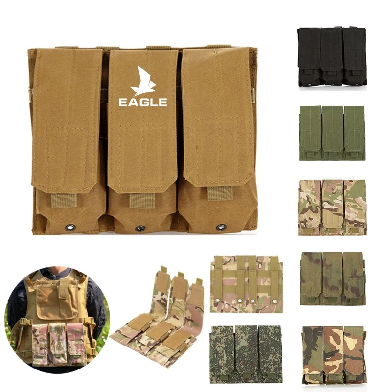 Tactical MOLLE Triple Magazine Pouch Hunting Mag Bag 1