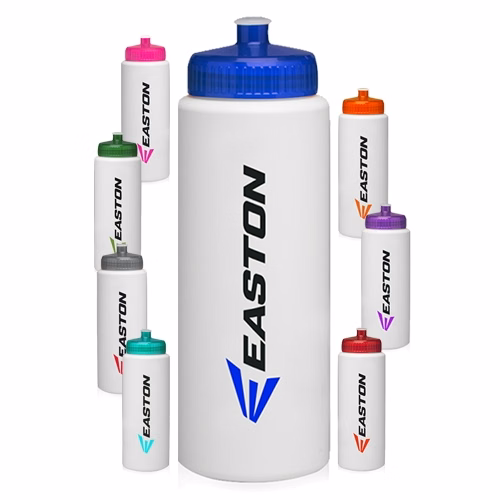 32 oz HDPE Plastic Sports Water Bottle