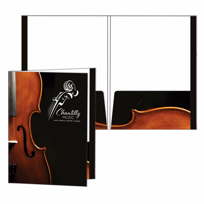 Music Folder with Partially Glued Reinforced Edges - helps retain papers!