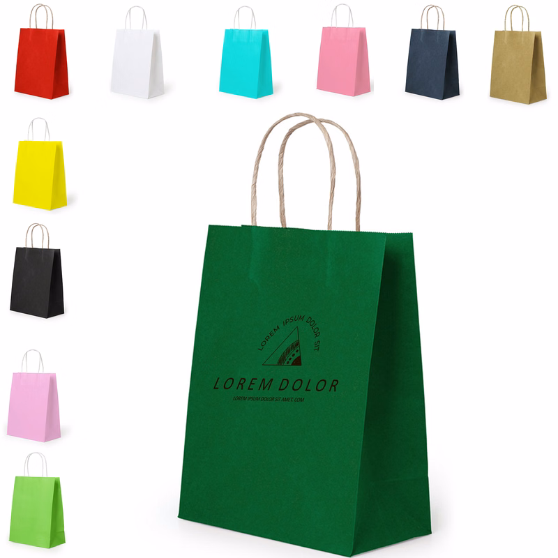 Kraft Paper Bags Business Shopping Storage
