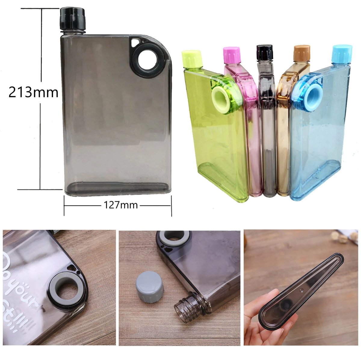 Creative New A5 Ring Transparent Water Bottle 1