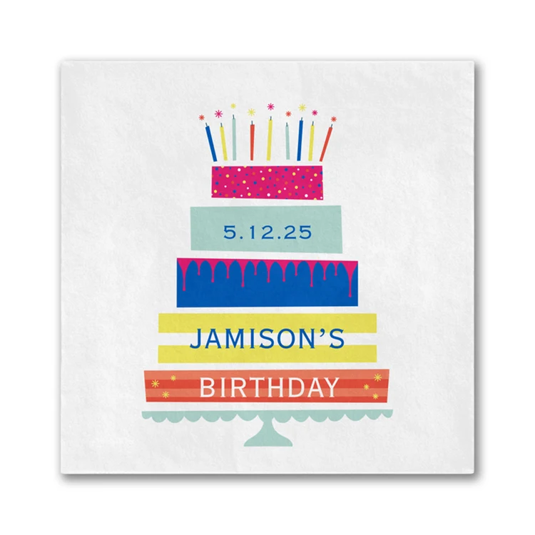 Birthday Extravagance Luncheon Ooh La Color Napkin 1