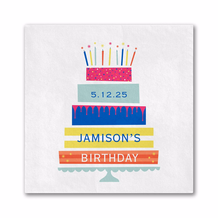 Birthday Extravagance Luncheon Ooh La Color Napkin