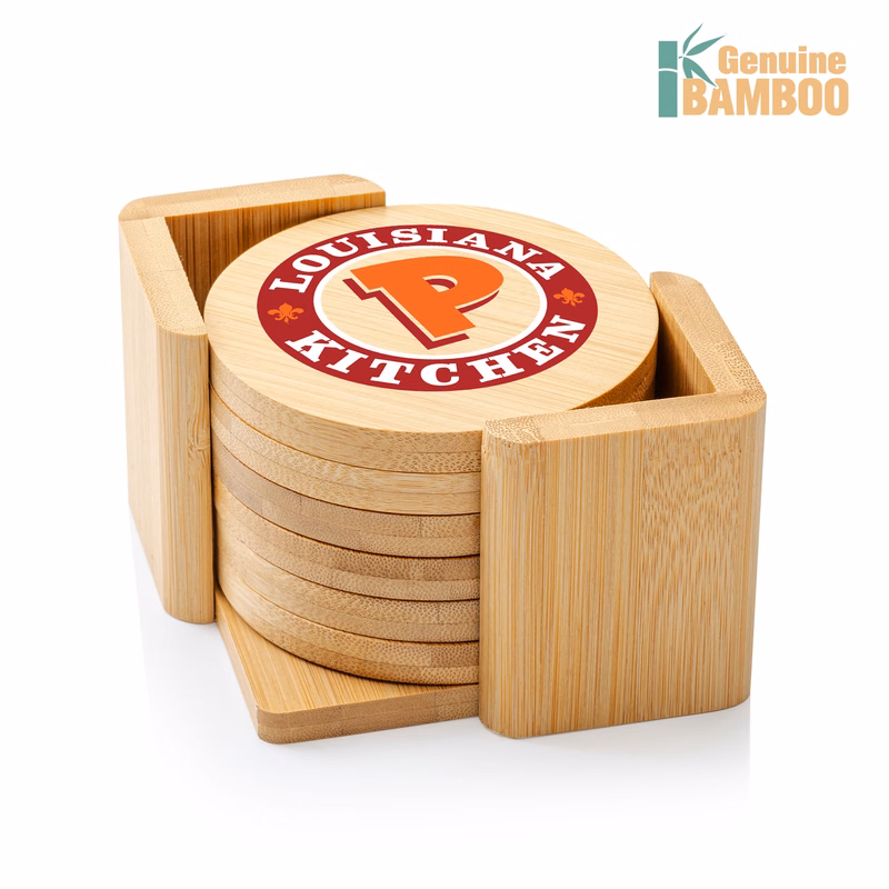 Yorkshire Bamboo VividPrint™ Coaster Set - Round