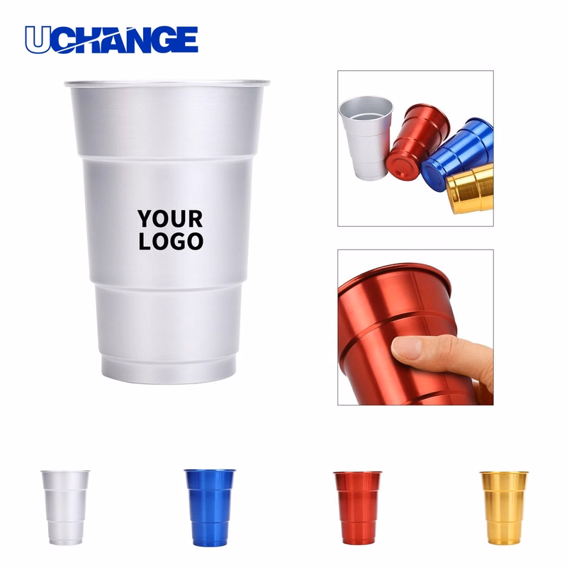 Metal Camping Cup 16 Oz Stackable Party Design