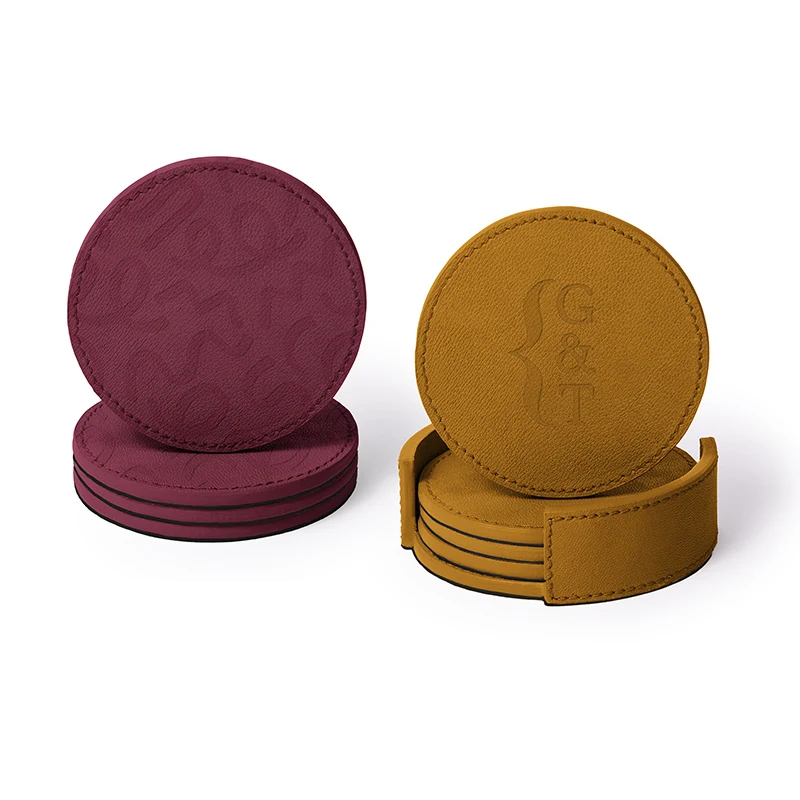 Real Leather Coaster Set 1