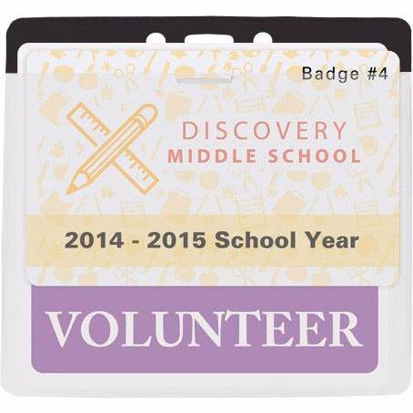 Vinyl Horizontal Top Load Badge Holder (4.76"x 4.49")(Black)