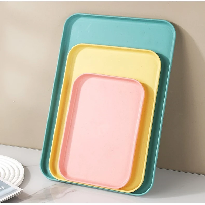 Eco-friendly Wheat Straw Rectangular Plates (M size) 1
