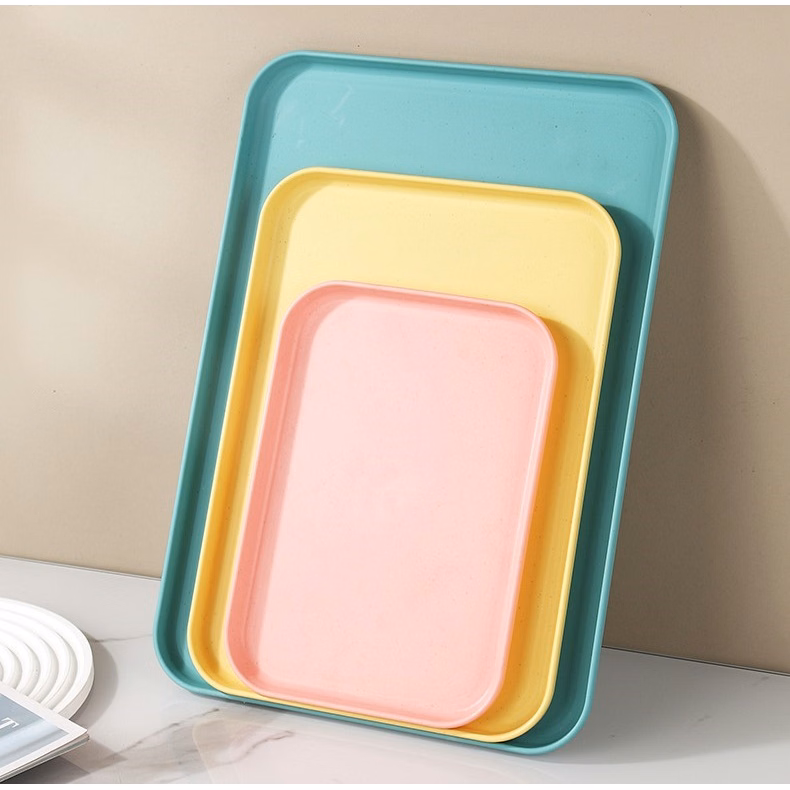 Eco-friendly Wheat Straw Rectangular Plates (M size)