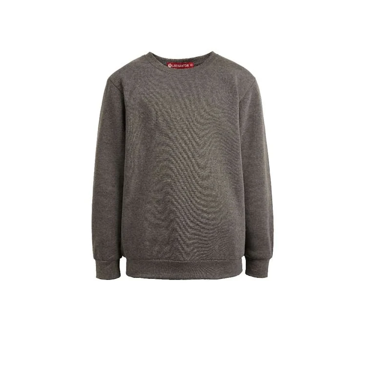 Kids Fleece Crew Neck Sweatshirts - Size 6 Dark Gray, custom hoodie or sweatshirt with logo imprint 1