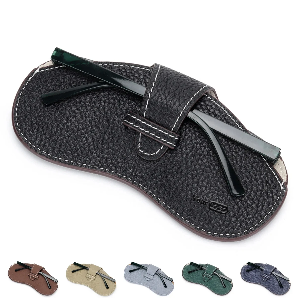 Genuine Leather Sunglasses Storage Bag 1
