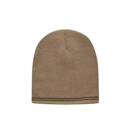 Skull Acrylic Beanie - Toque with Stripes 1