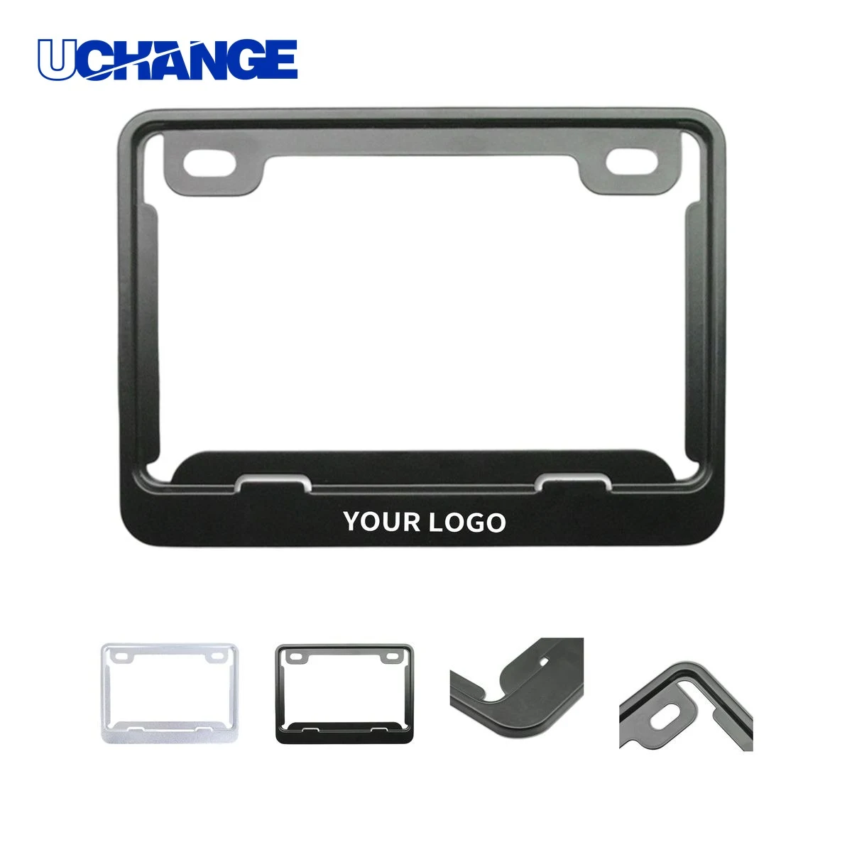 Aluminum Alloy Motorcycle License Plate Frame 9.3" x 6.8" for Vehicles 1