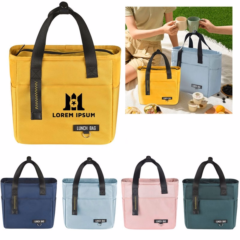 Insulated Lunch Bag with Multiple Pockets & Waterproof Lining