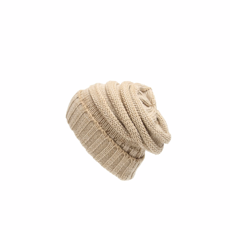 Acrylic Rib Knit Slouch Beanie
