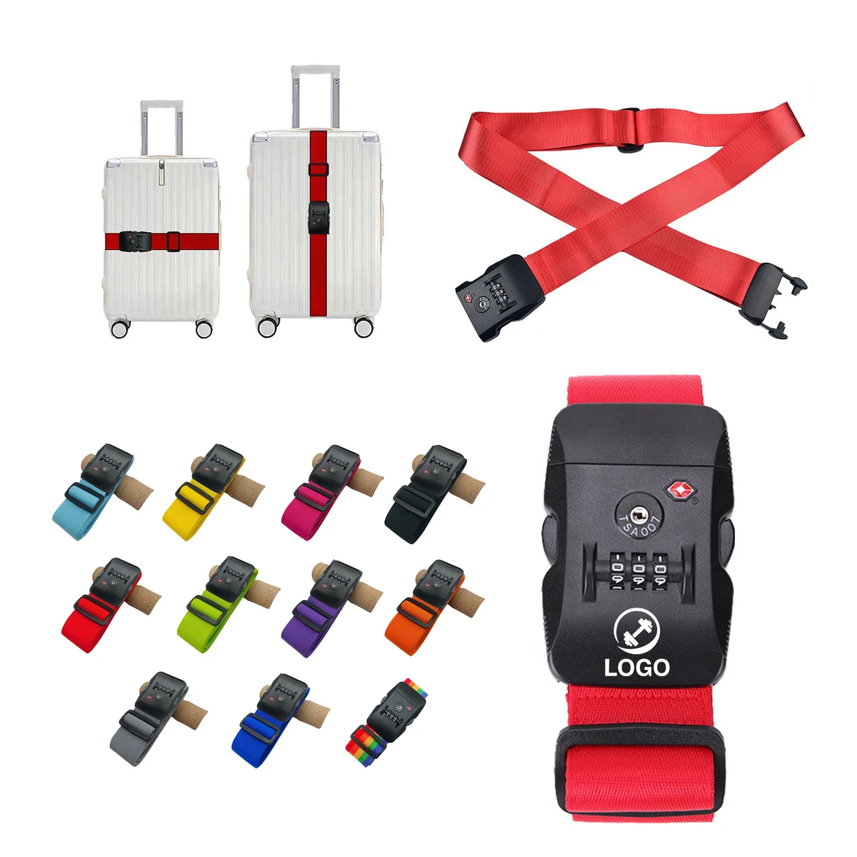 Travel Baggage Strap Featuring Heavy Duty Nylon And TSA Lock 1