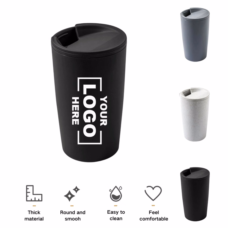 18oz Portable Double Layer Plastic Coffee Cup