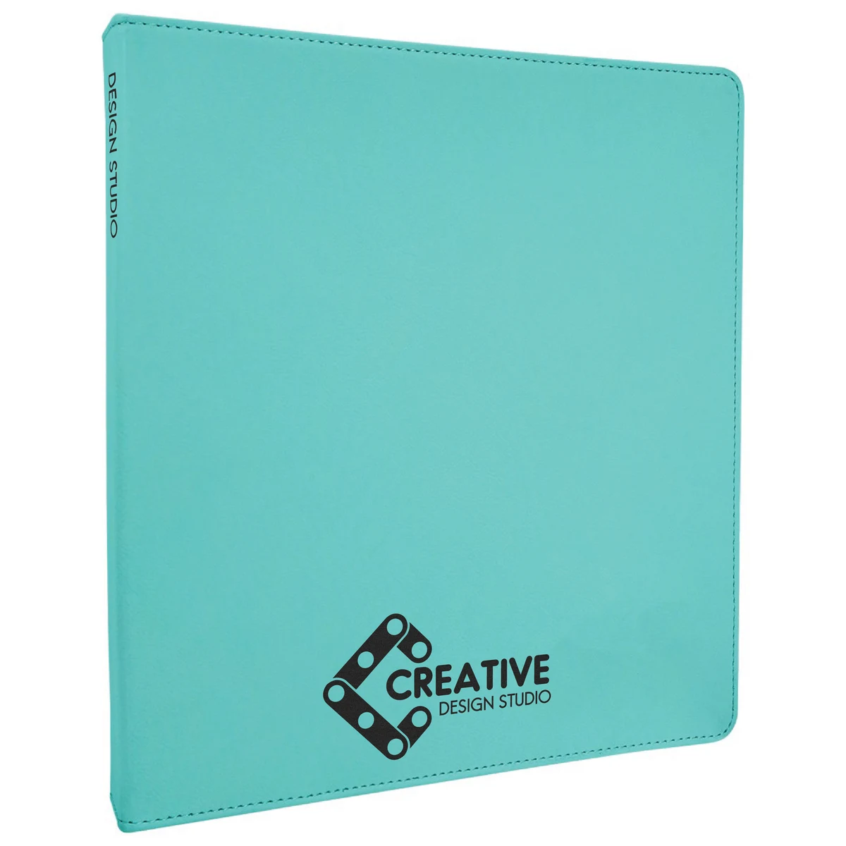 10 " x 11 " Teal Leatherette 3-Ring Binder w/ 1" Slant D-Rings 1