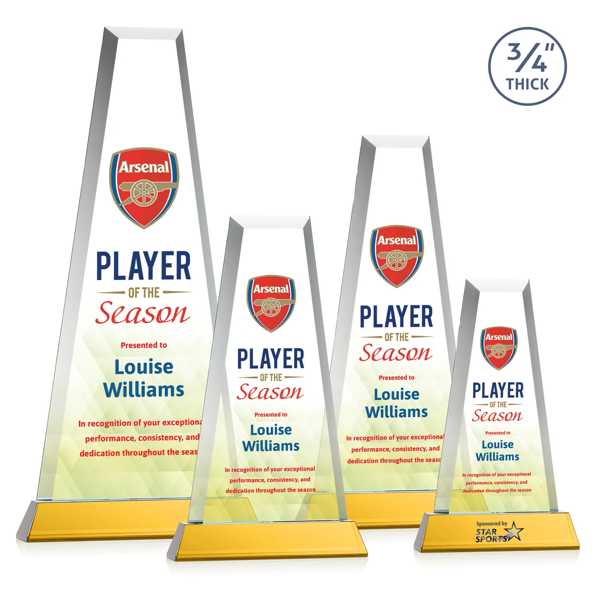 Imperial VividPrint™ Award on Newhaven Base - Amber 1