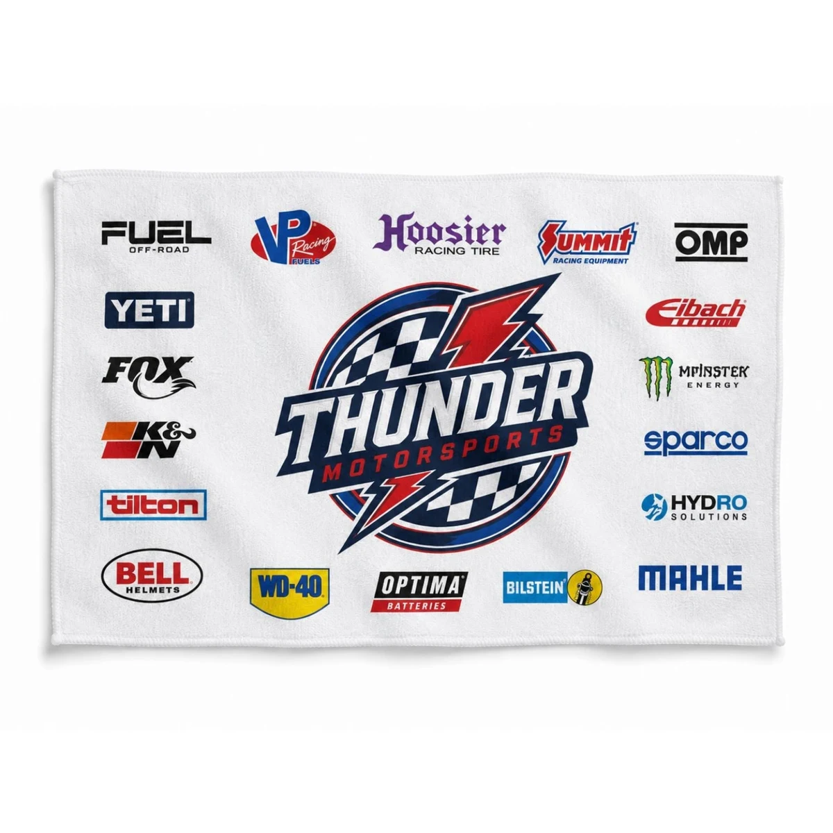 White Microfiber Dri-Lite Terry Sponsorship Rally Towel, 12x18, Sublimated Full Color (# 1 Seller) 1