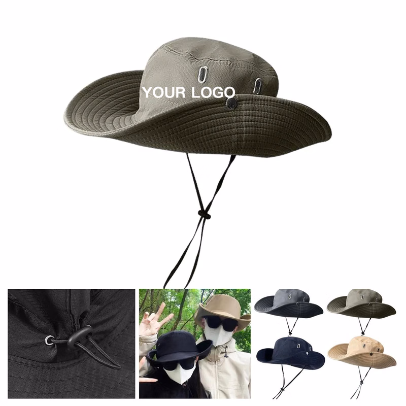 Adjustable Polyester Boonie Hat With Foldable Brim