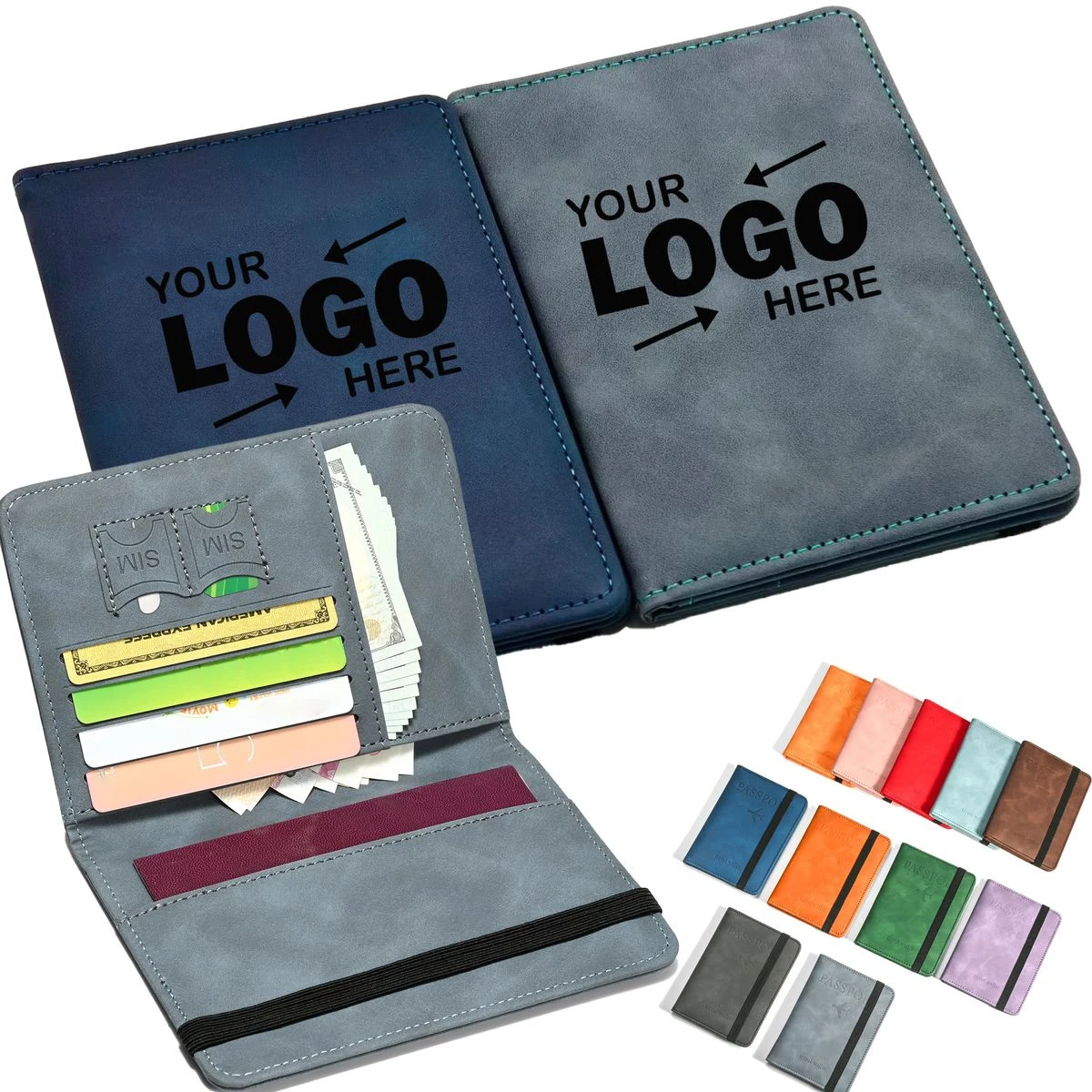 PU Material Leather Multi functional Passport Holder 1