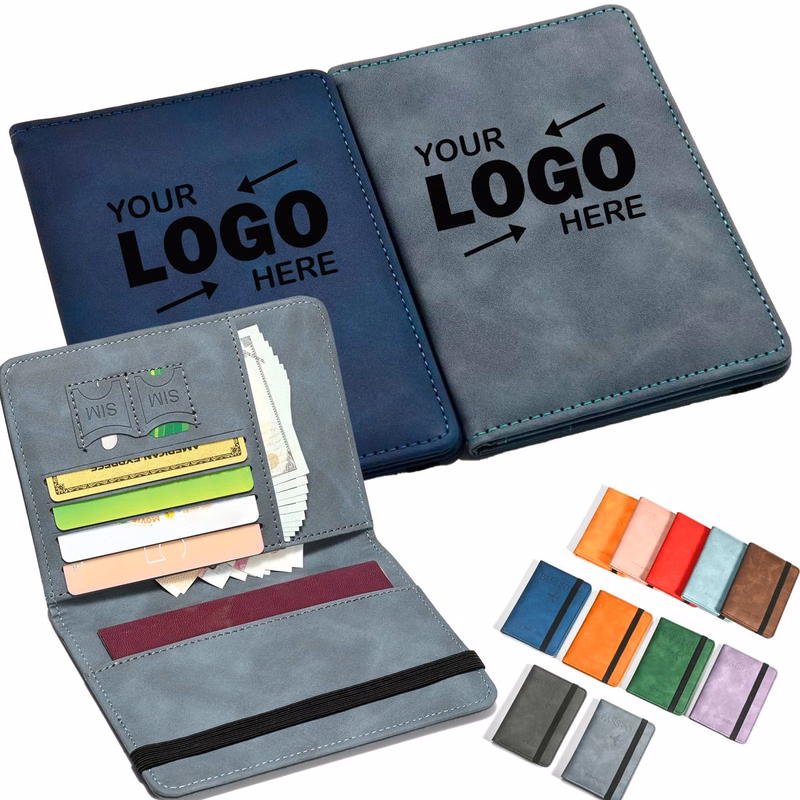 PU Material Leather Multi functional Passport Holder