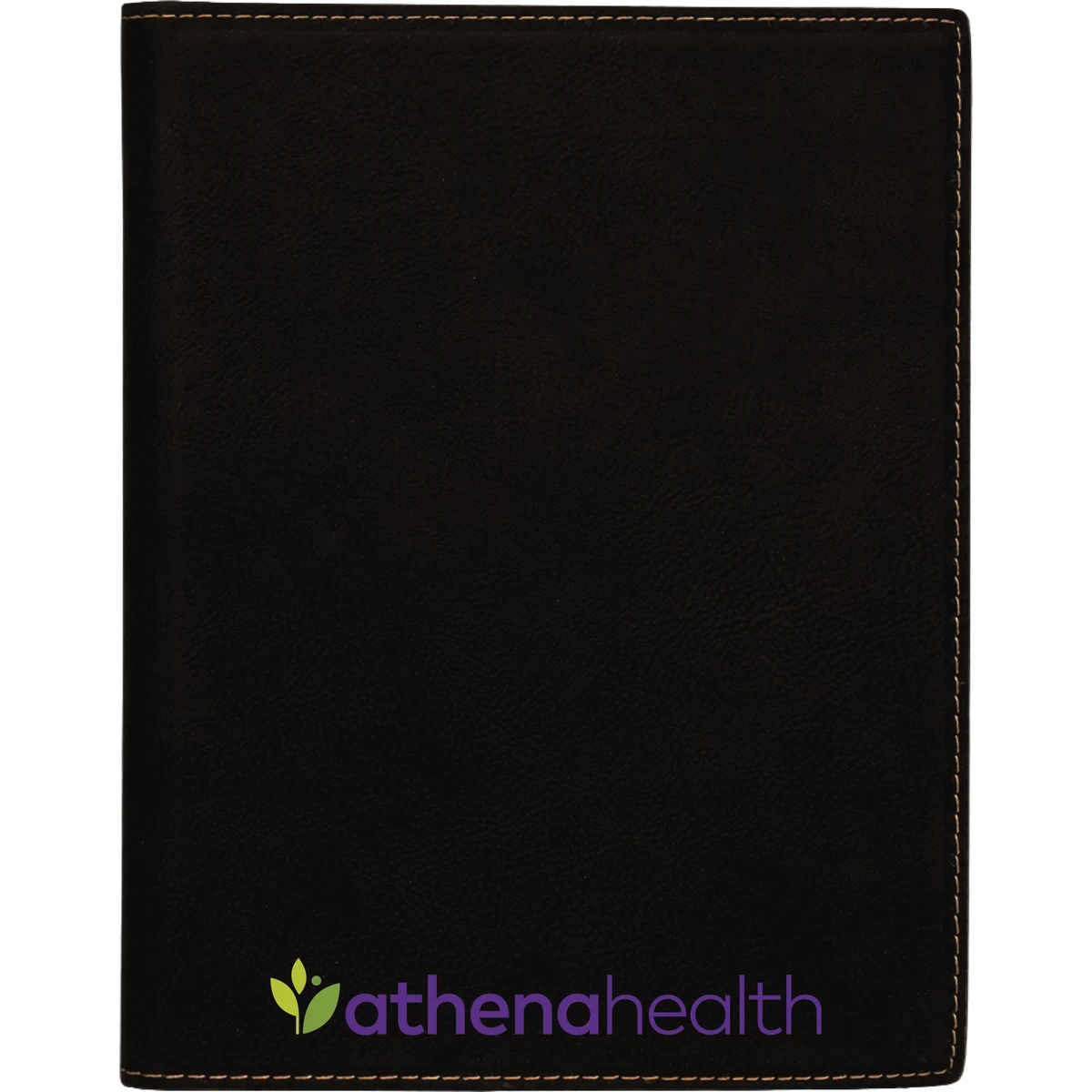 7" x 9" Leatherette Black/Gold Portfolio 1