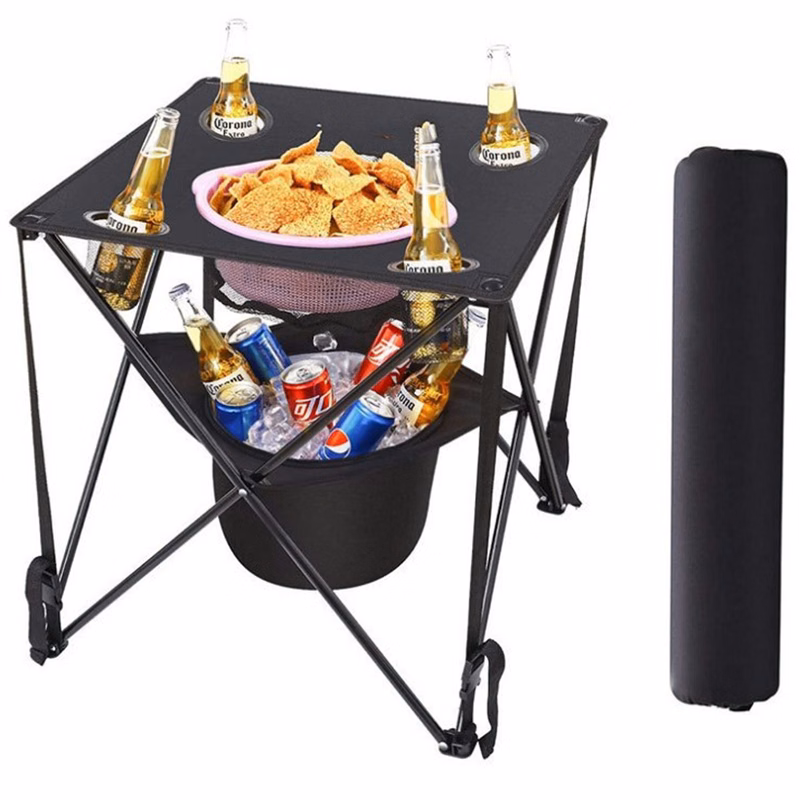Folding Barbecue Ice Bucket Table