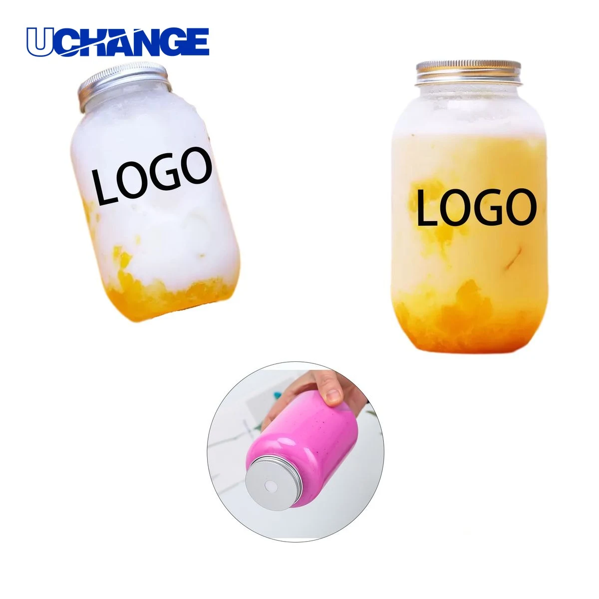 Disposable Plastic Milk Tea Bottle Container 1