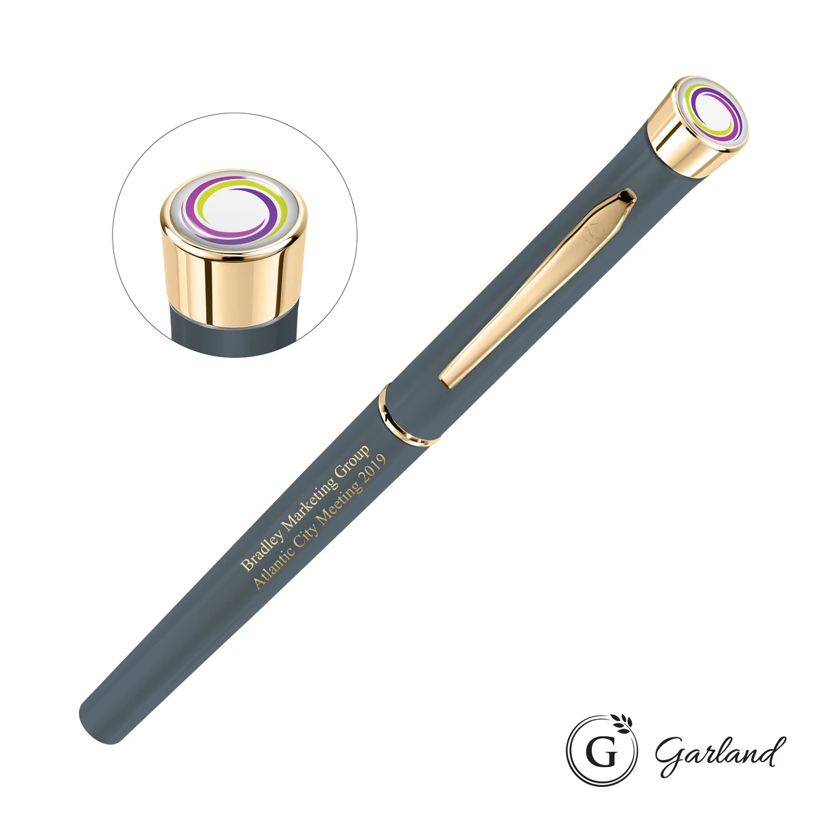Garland® Color Matte Custom Rollerball Pen - Gold 1