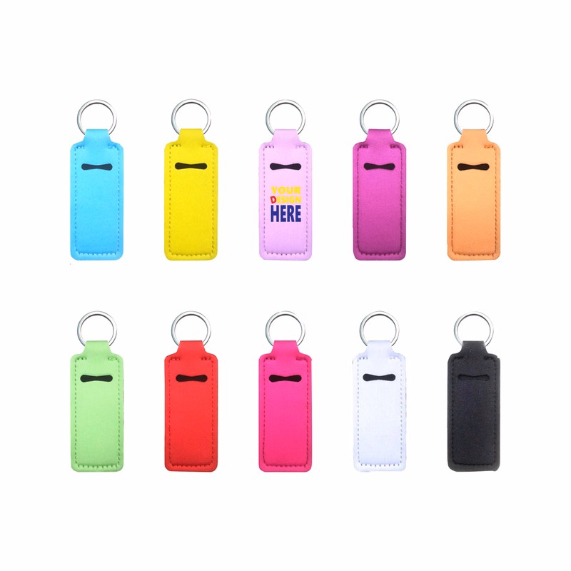 Neoprene Lip Balm Keychain
