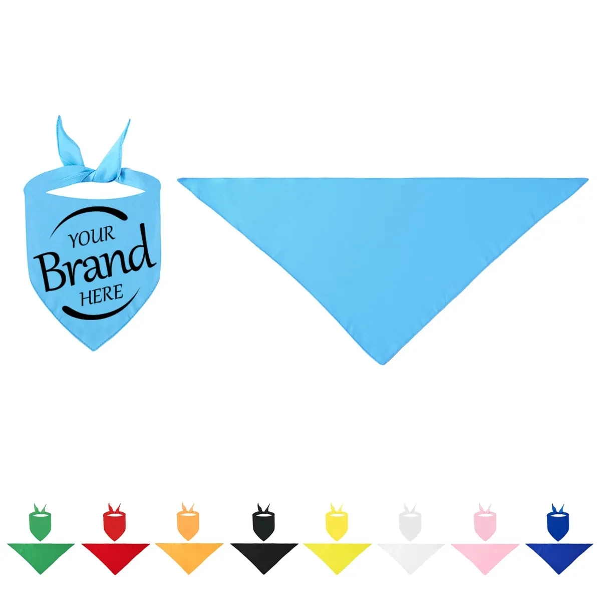 Pet Solid Triangle Bandanna 1